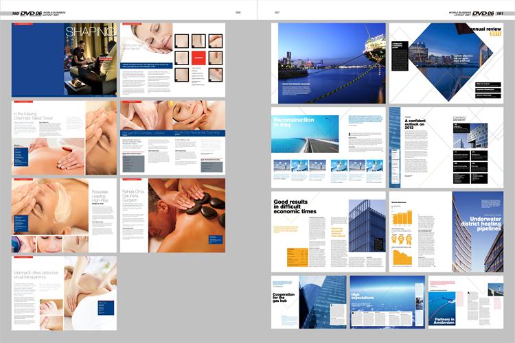世界版式 300 强 5 平面设计素材排版画册模板矢量 PSD 分层版式源文件